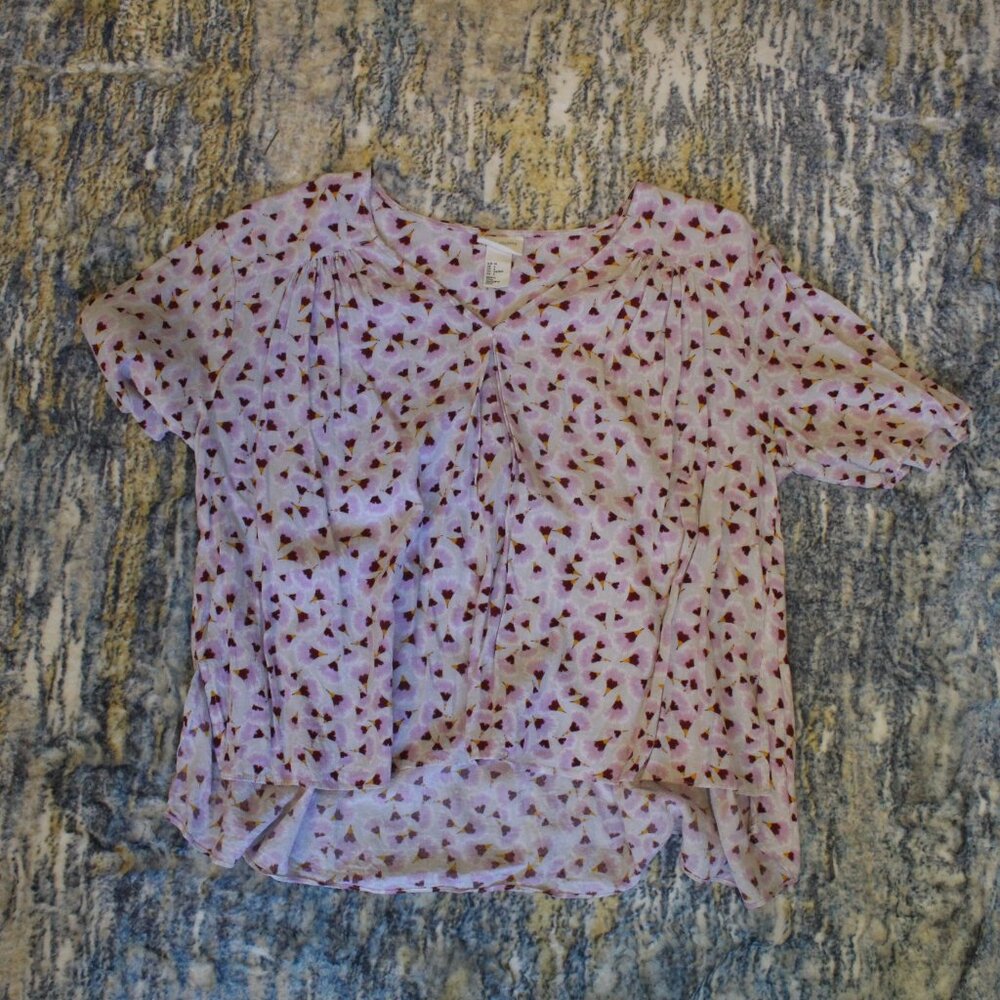 Anna Glover x H&M Floral Sheer Blouse | Size 6 | Lightly Used